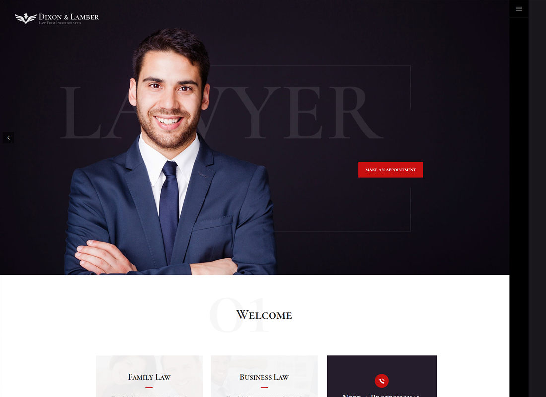 Dixon & Lamber | Law Firm WordPress Theme