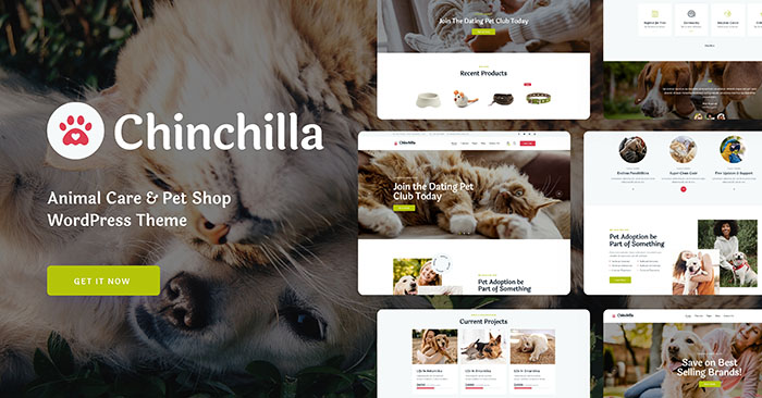 Chinchilla - Animal Care & Pet Shop WordPress Theme