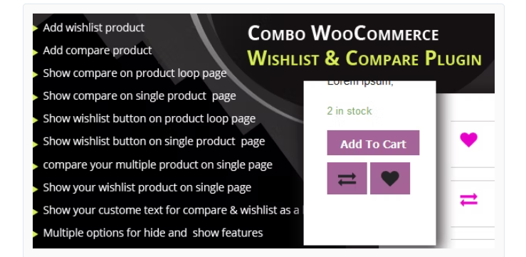 Combo WooCommerce wishlist & Compare plugin by TmdStudio | CodeCanyon