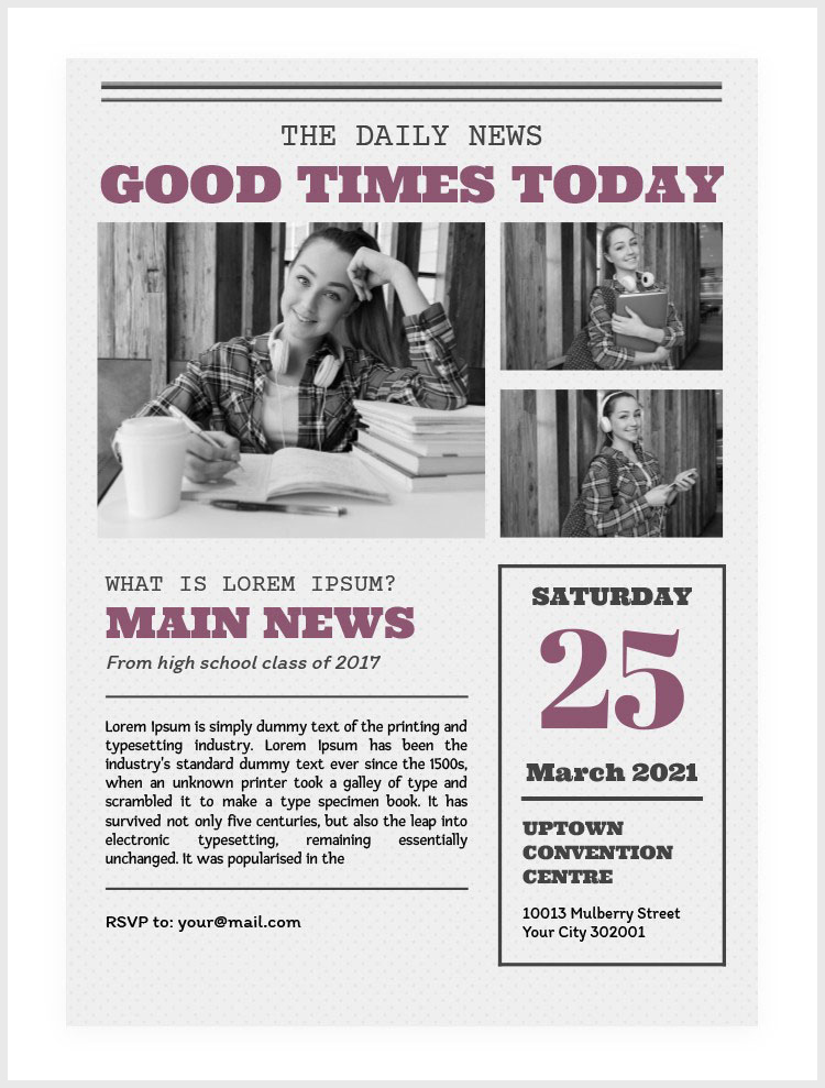 newspaper template