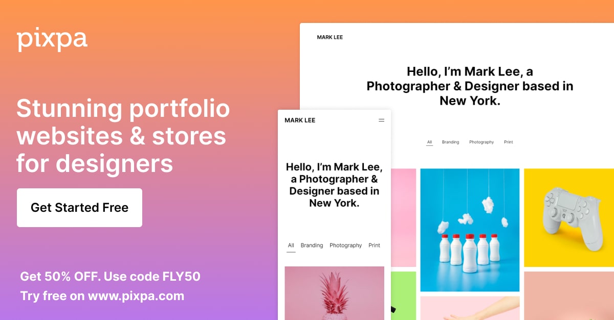 Pixpa - Portfolio Websites & Stores for Designers