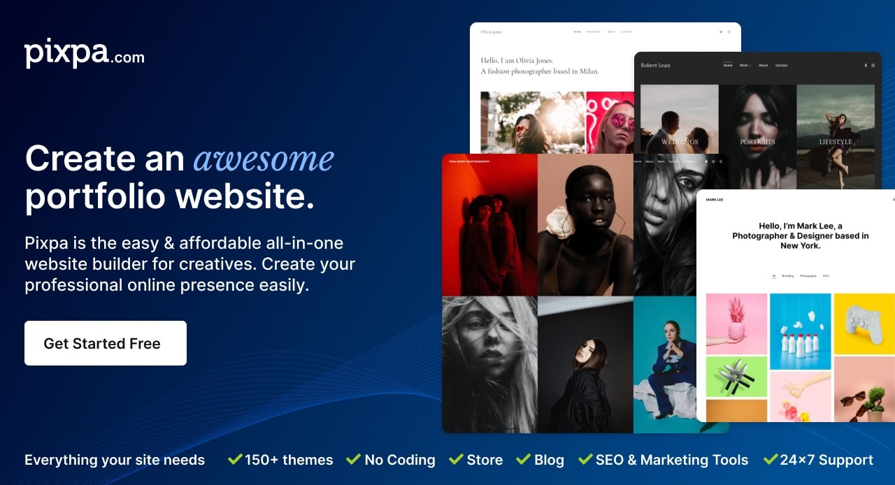 Pixpa - Portfolio Websites & Stores for Designers