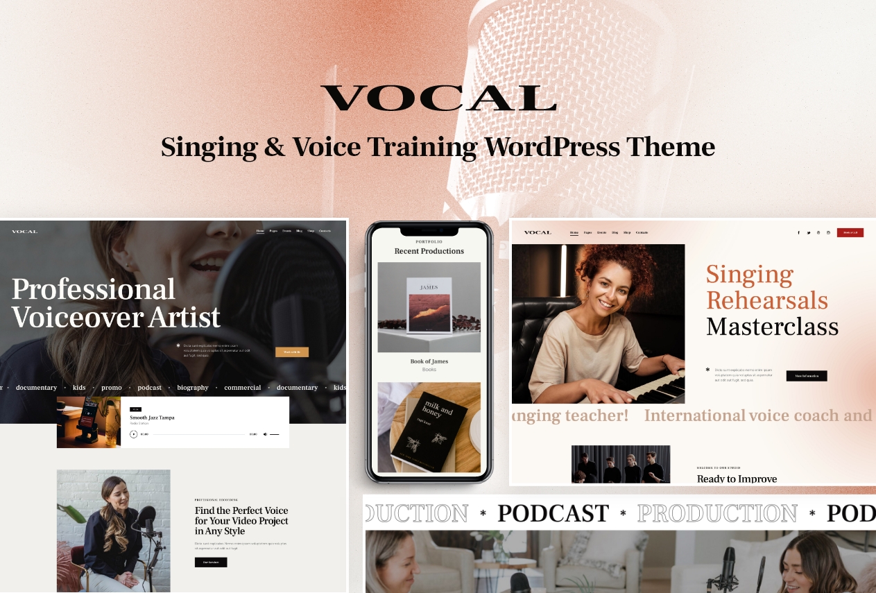 Vocal - Singing & Voice Artist WordPress Theme