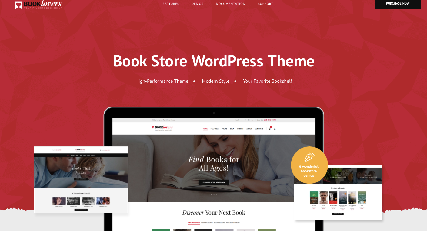 Booklovers - Publishing House & Book Store WordPress Theme