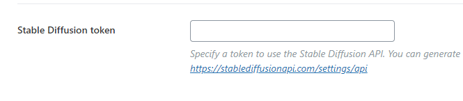 stable diffusion token