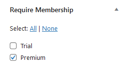 require membership