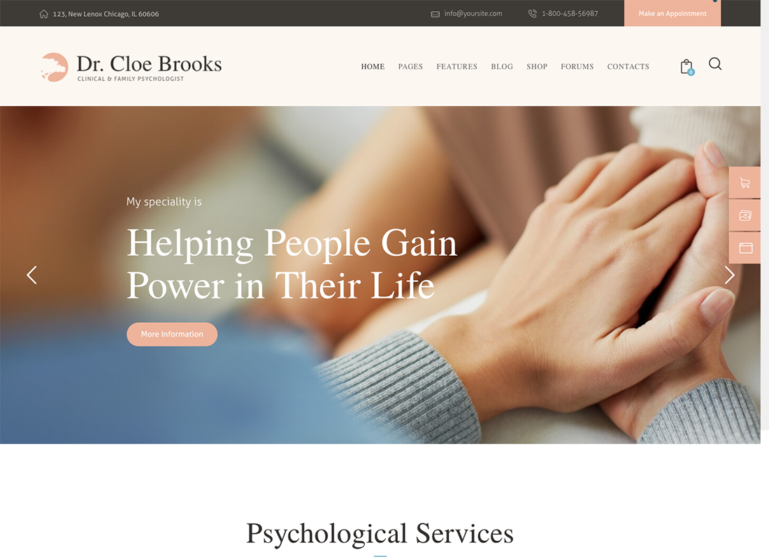 Cloe Brooks | Psychology, Counseling & Medical WordPress Theme