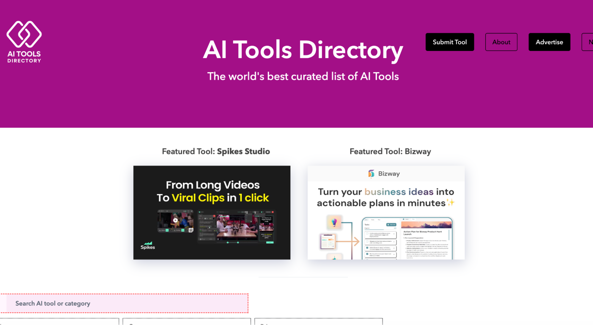7.AI tools directory
