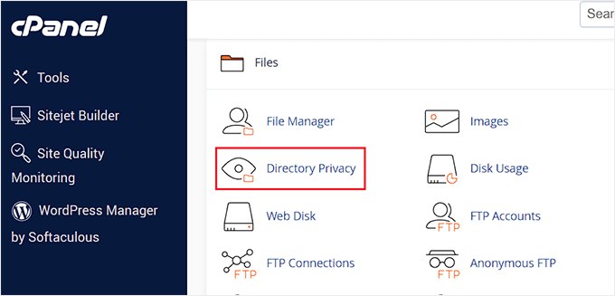 click-directory-privacy-option