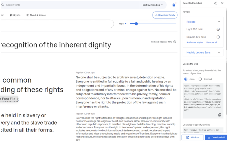Download the Font Files