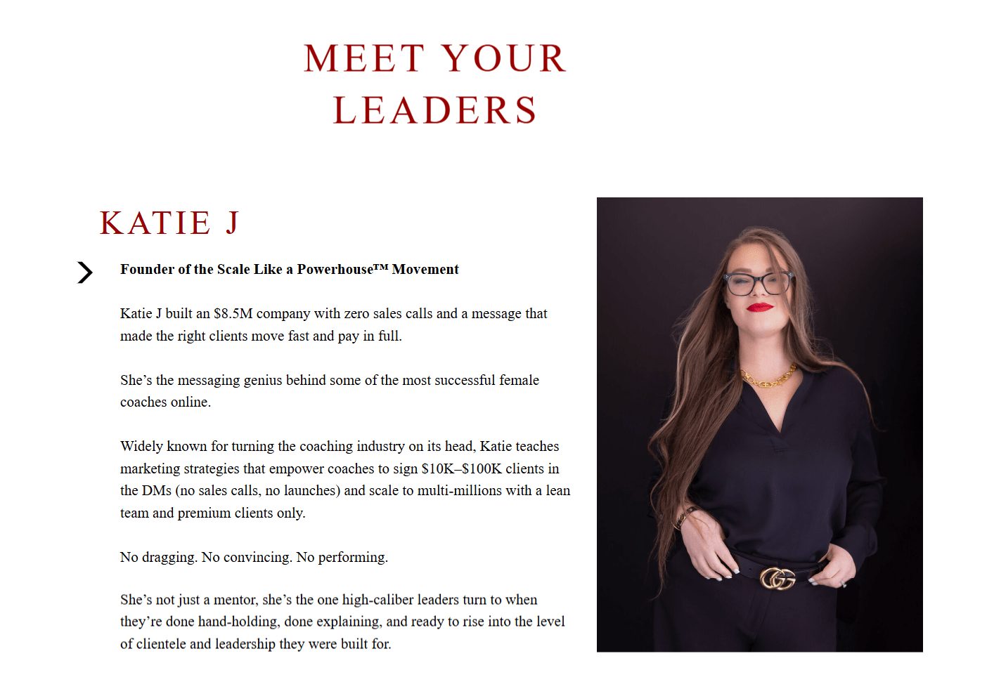 About The Brand/CEO Section