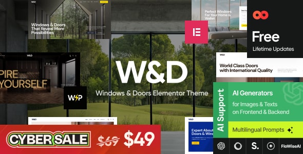 W&D – Windows & Doors Installation WordPress Theme