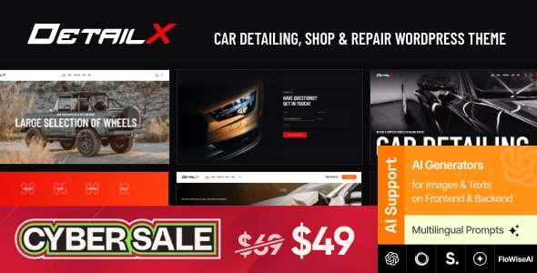 DetailX – Car Detailing, Shop & Tuning WordPress Theme