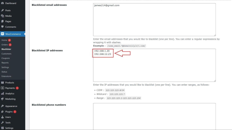 Prevent fraudsters from using fake or stolen phone numbers. Enter individual numbers or area codes in the Phone Number section and click Save. Pro tip: Combine phone number rules with email and IP blocking for stronger protection. Block by IP Address