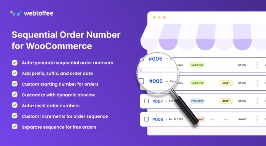 12. Sequential Order Numbers for WooCommerce