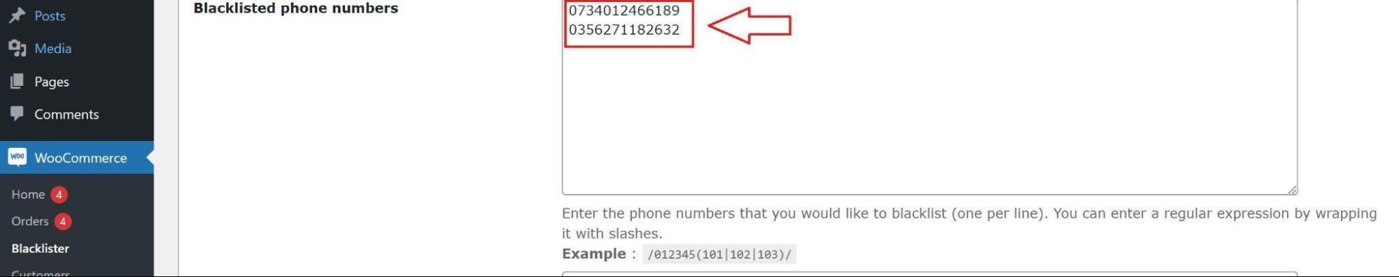 Block by Phone Number