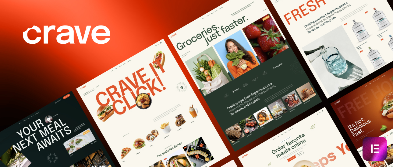 Crave – Water and Food Delivery WordPress Theme