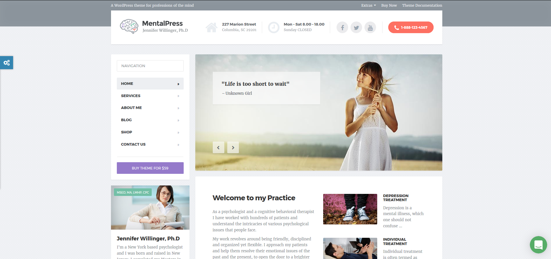 WP Theme for your Medical or Psychology Website