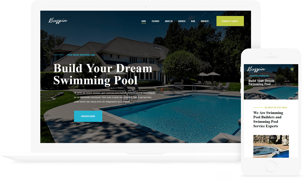 bassein WordPress theme swimming pool