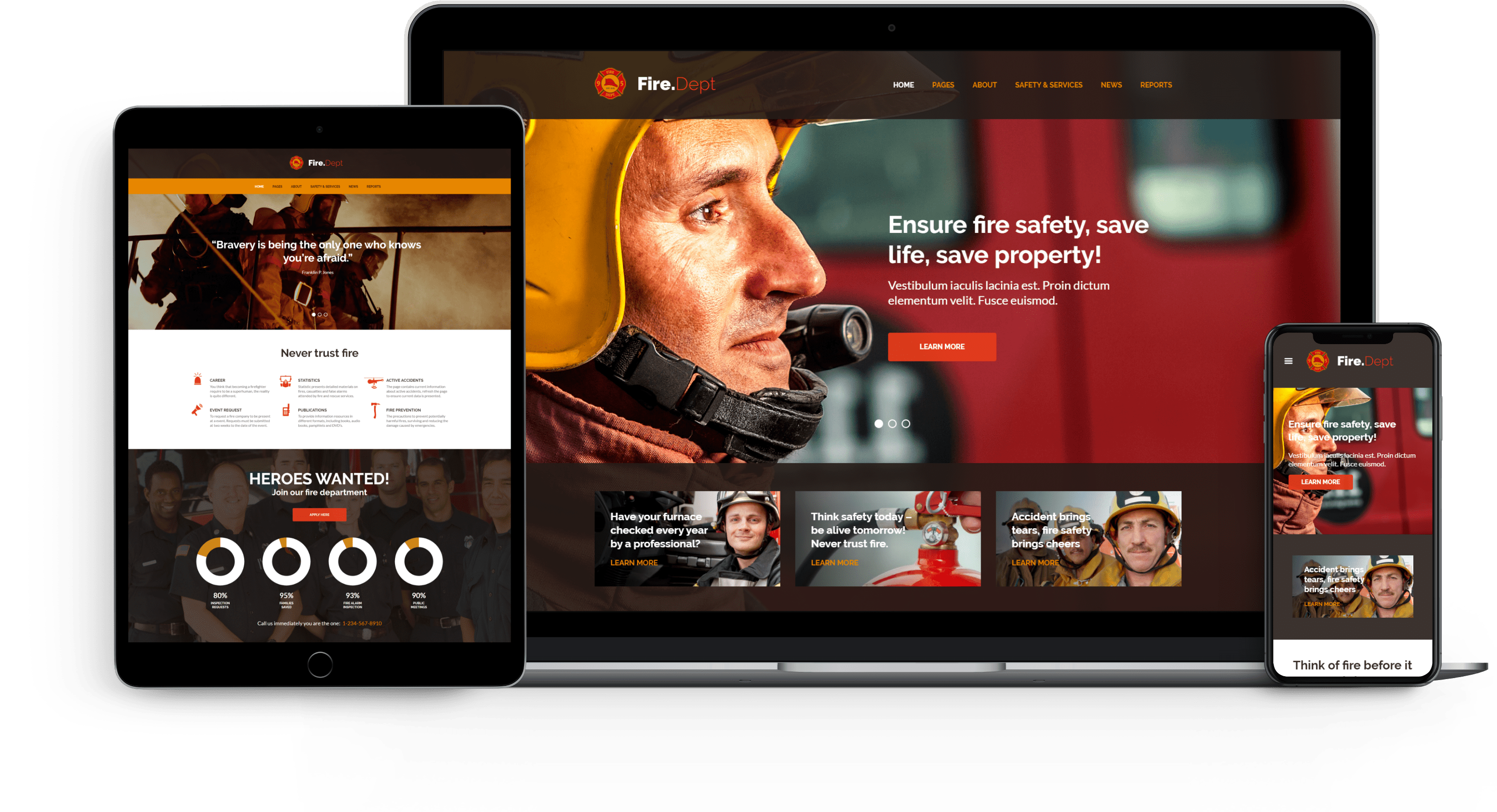 Fire Department - FD Station and Security WordPress Theme