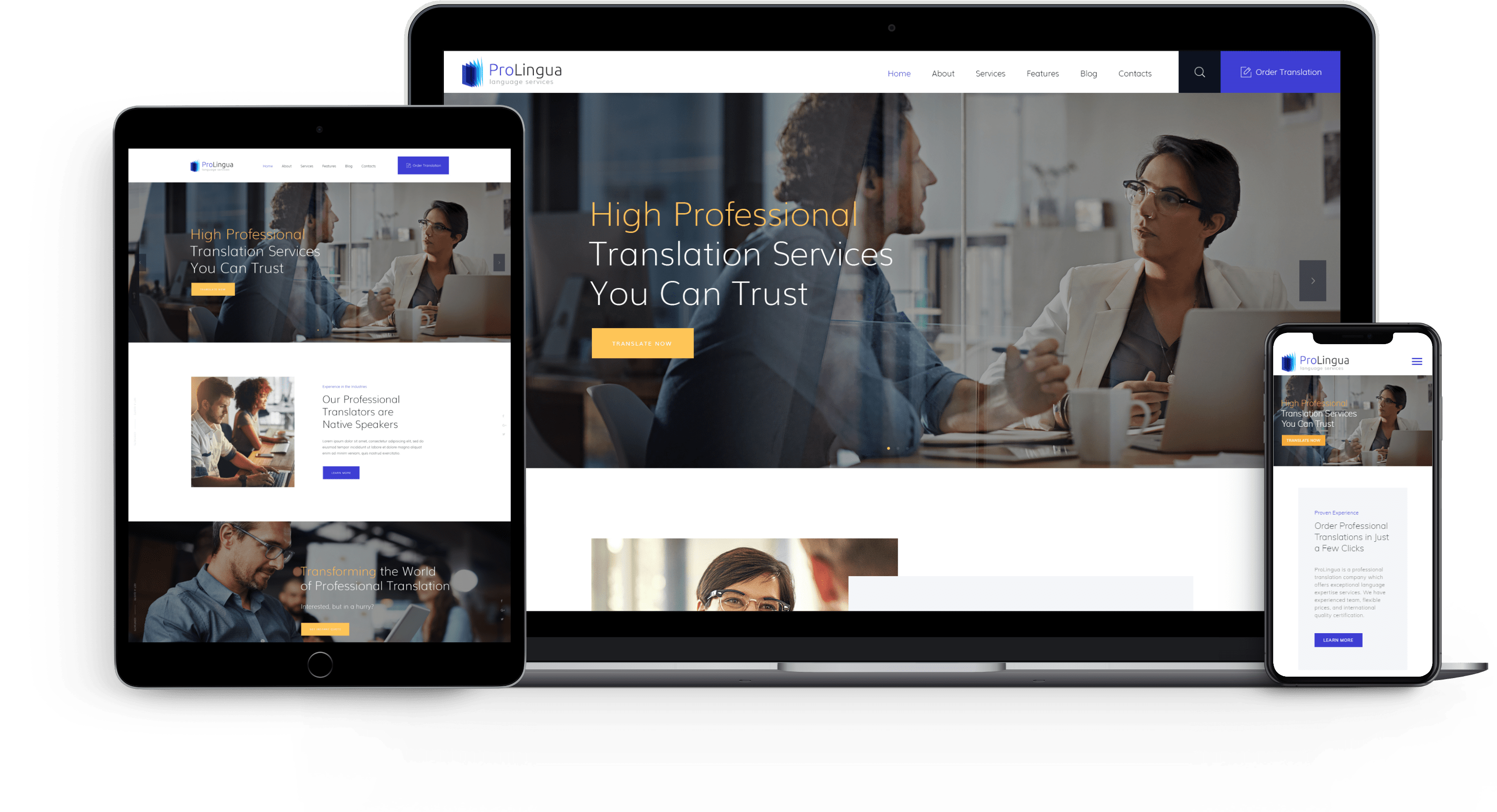 ProLingua | Translation Bureau & Interpreting Services WordPress Theme
