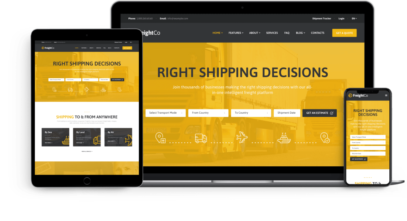 FreightCo | Transportation & Warehousing Shipping WordPress Theme