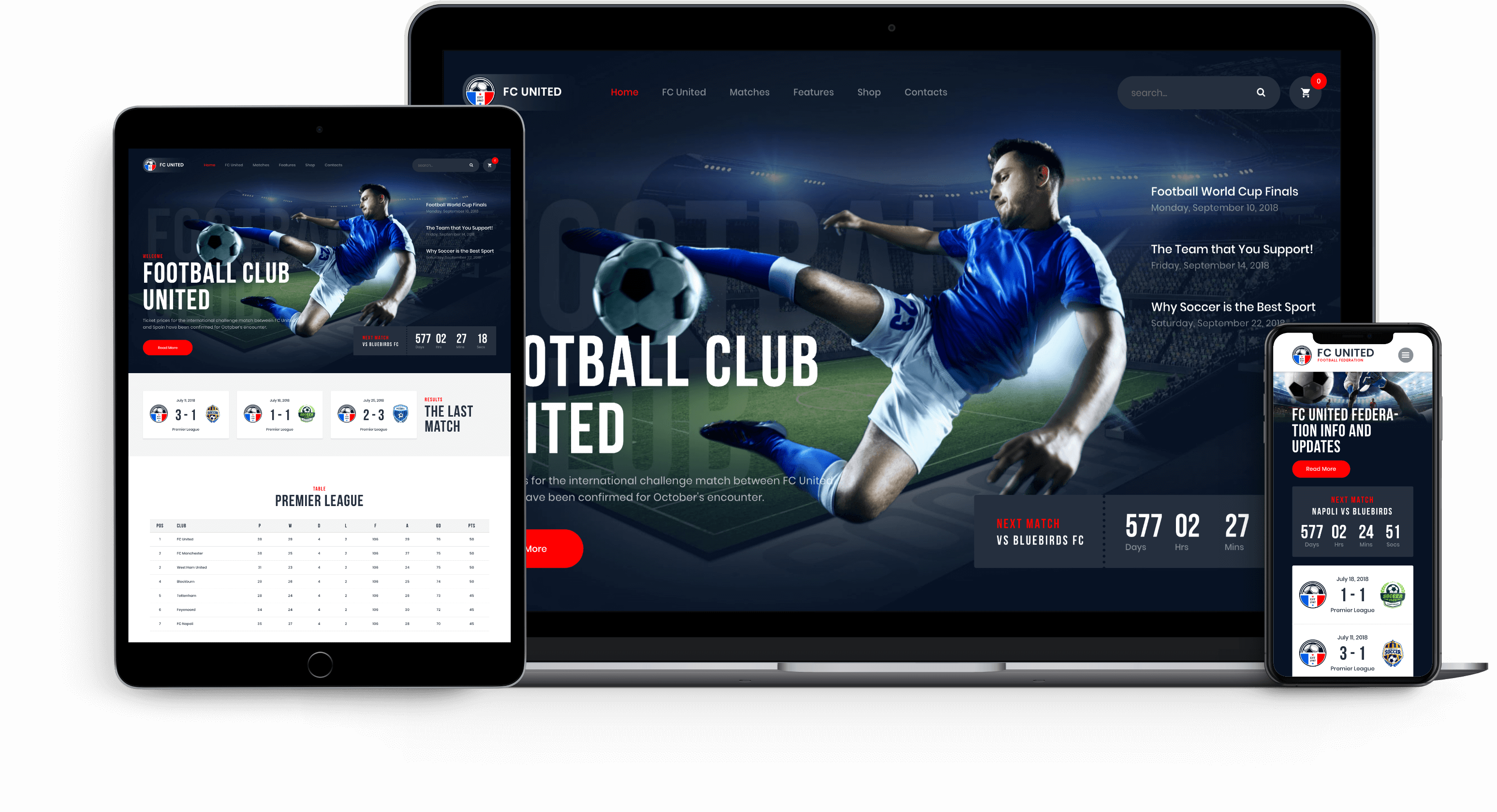 FC United | Football, Soccer & Sports Theme