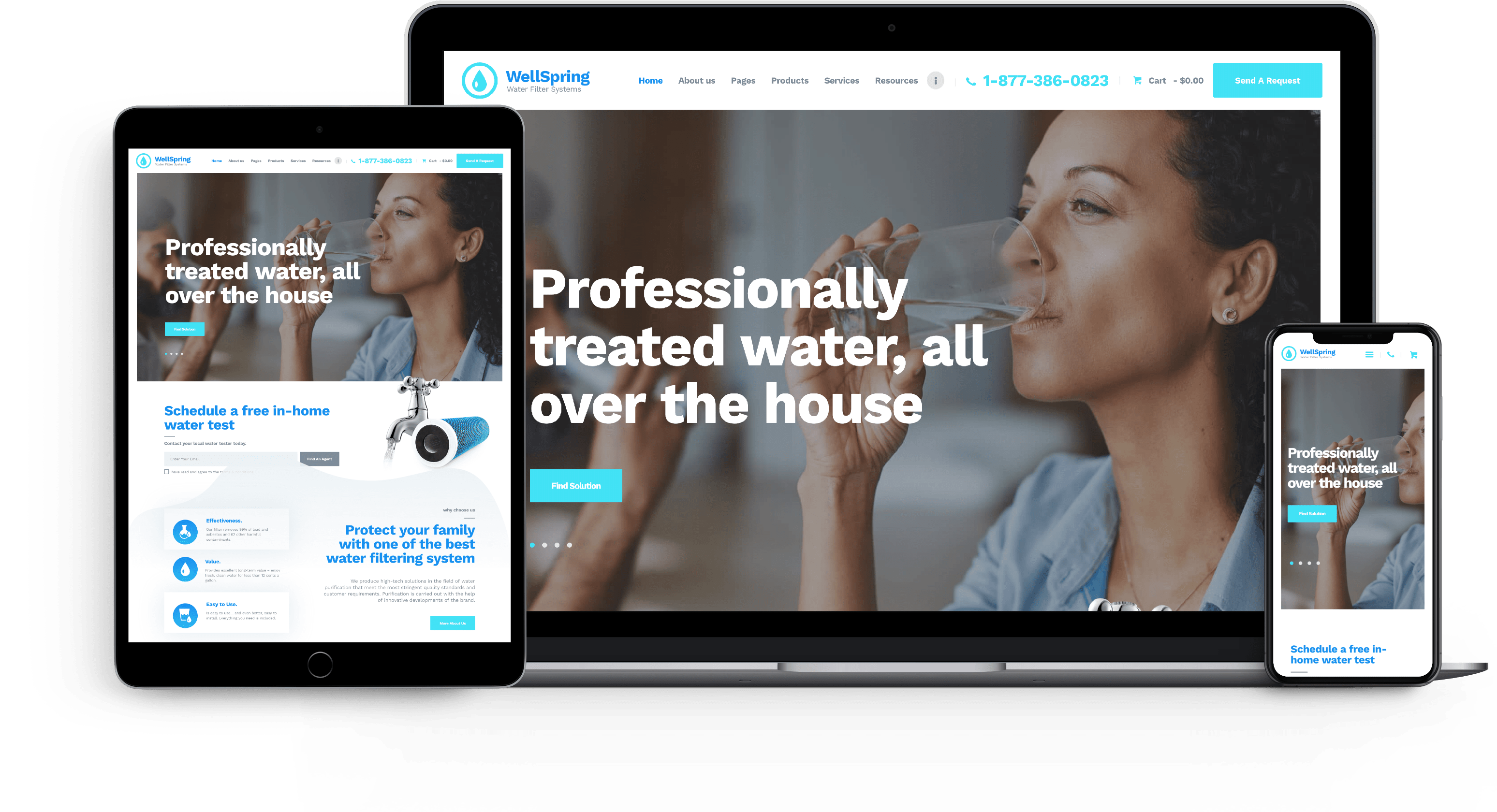 WellSpring | Aqua Filters & Drinking Water Delivery WordPress Theme