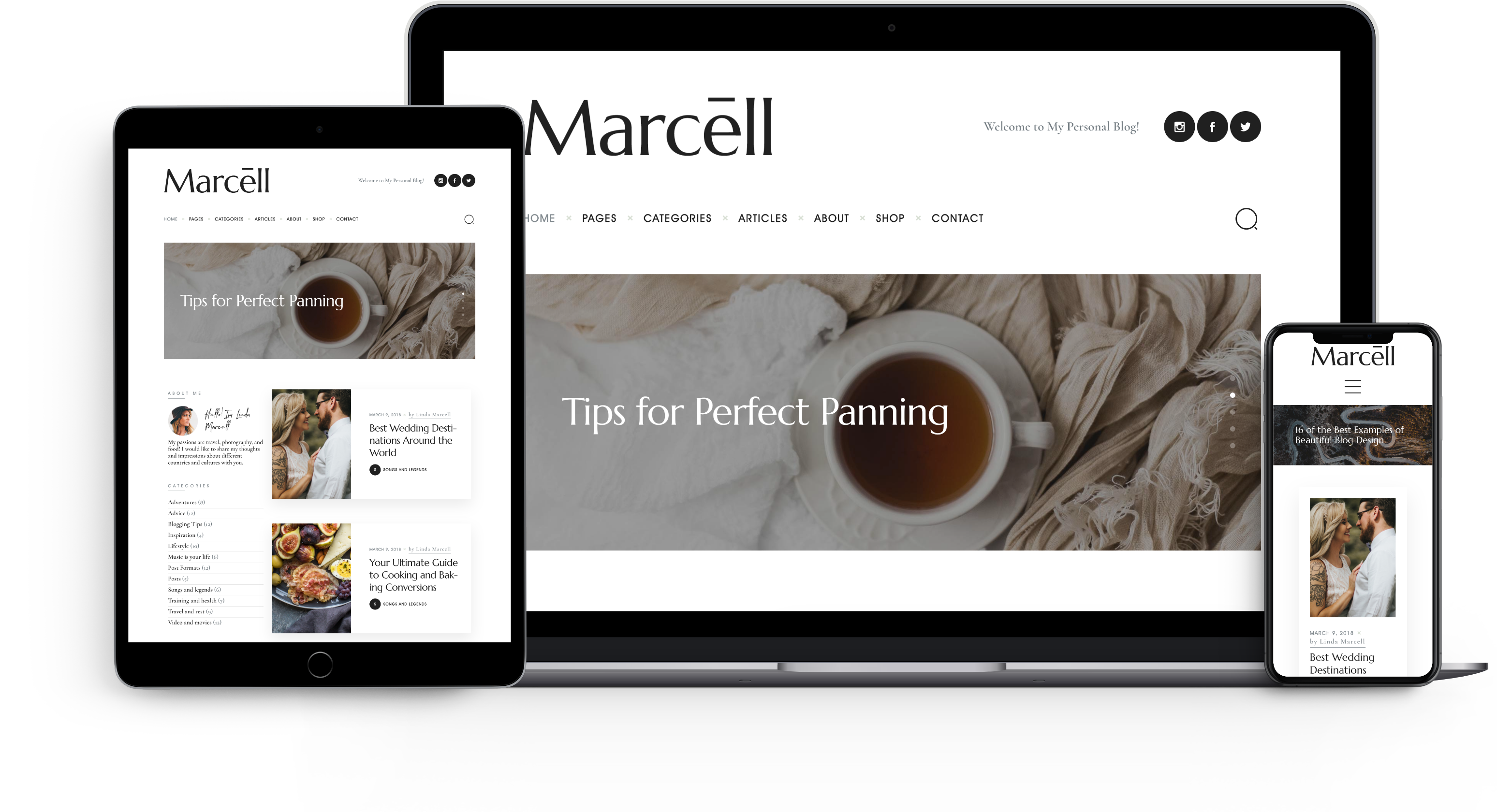 Marcell | 20+ Layouts Multi-Concept Personal Blog & Magazine WordPress Theme