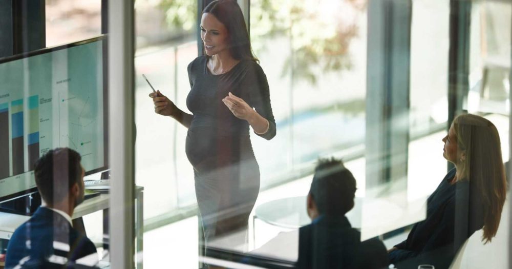 Shot of a corporate businessperson giving a presentation in the boardroom.
